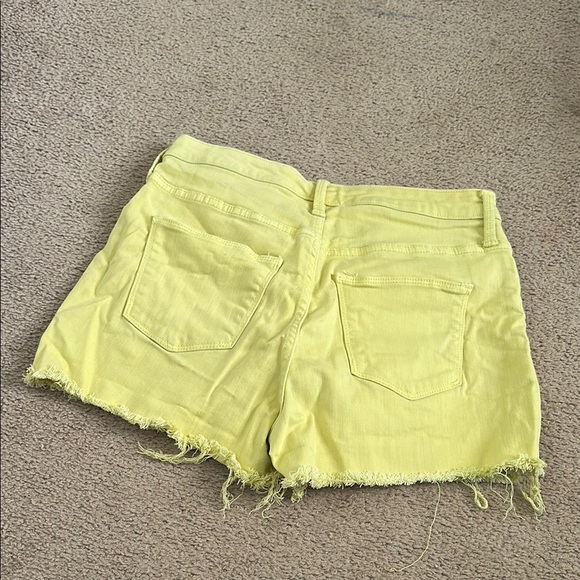 Universal Thread Yellow Jean Shorts Distressed Cut-Off Style - Picture 5 of 5